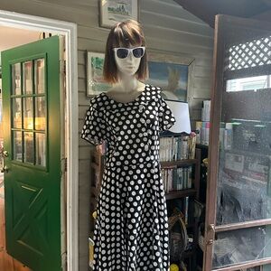 Polka Dot Black and White Dress